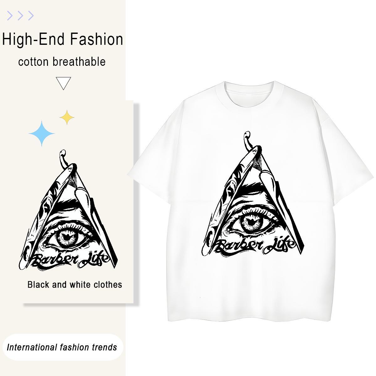 Casual New Womens T Shirts 230g 100% Cotton Short Sleeve O-Neck Sport eye of the devil Lady T shirt Designer Nice Floral Print Tops Tees