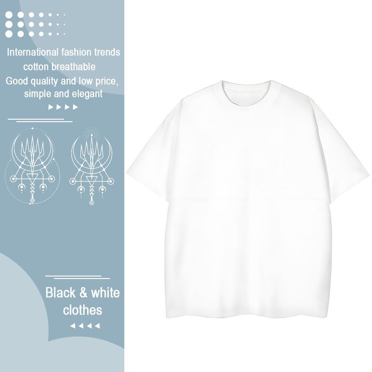 5A Women Tshirts 230g Cotton Lines Spring Summer T-Shirts for Women Short sleeve Soft Floral Print Clothes Shirt