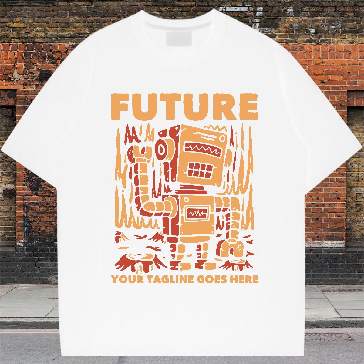 Loose Fit Tshirt for Man Woman Street Casual 230g 100% Cotton Custom Big Size O Neck Short Sleeves letter T-Shirts New Tees
