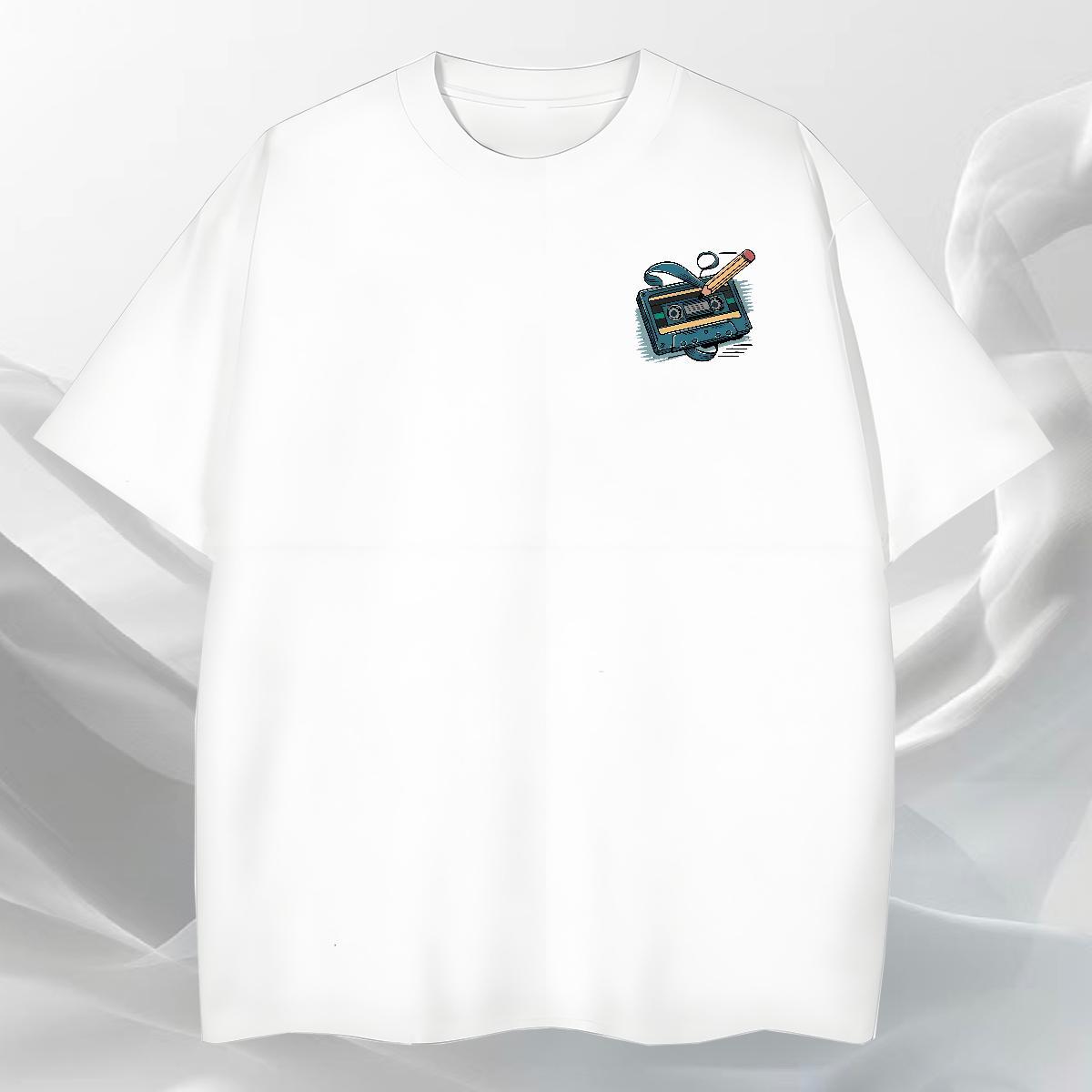 Cool Men Tees Outdoor 100% Cotton 230g Custom Cartoon Breathable Short Sleeve radio T Shirt For Man DIY Customized Top Tees