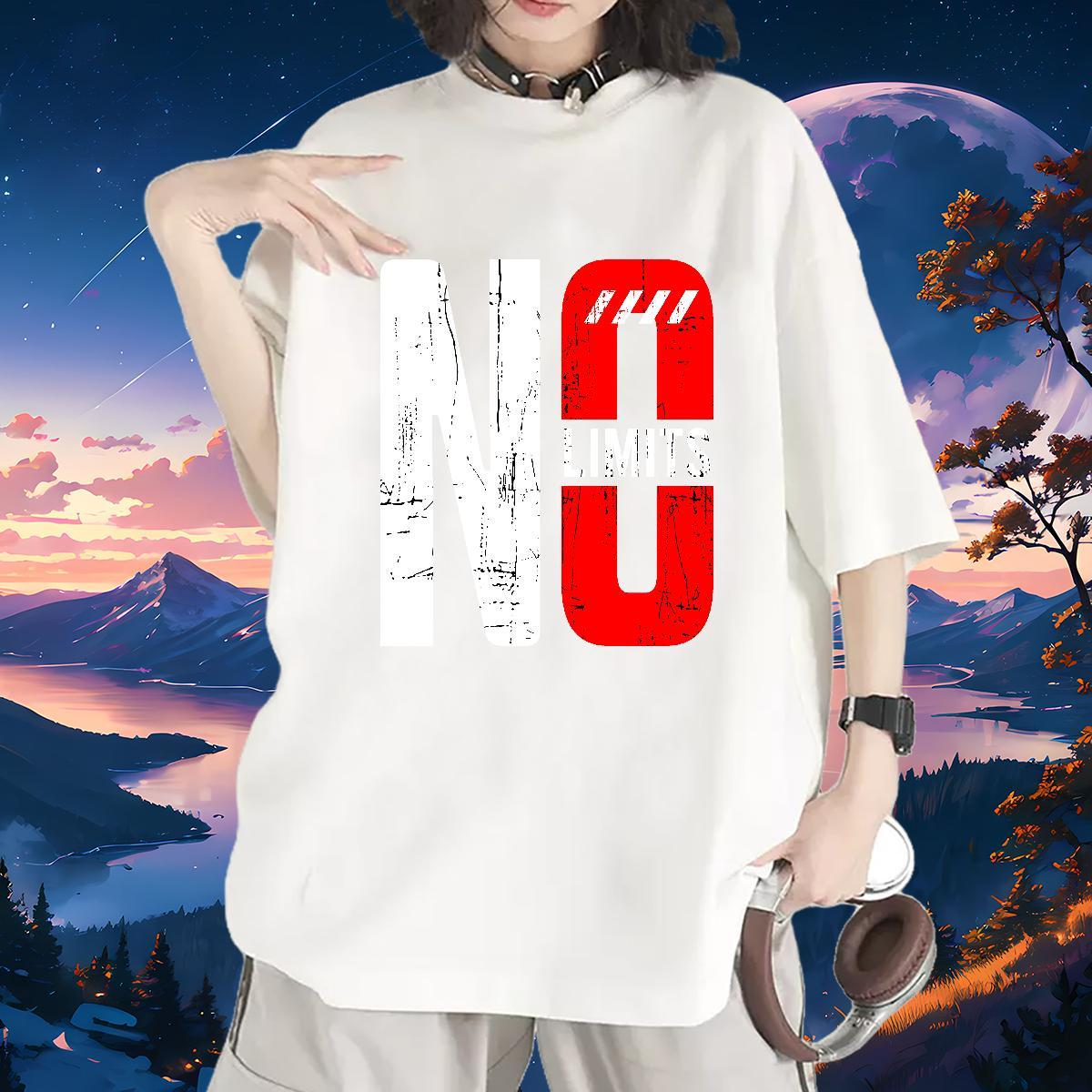 Brand Unisex Tshirts 230g 100% Cotton letter High Street Hip Hop Woman T Shirts Breathable Soft DIY Anime Printed Top Shirts