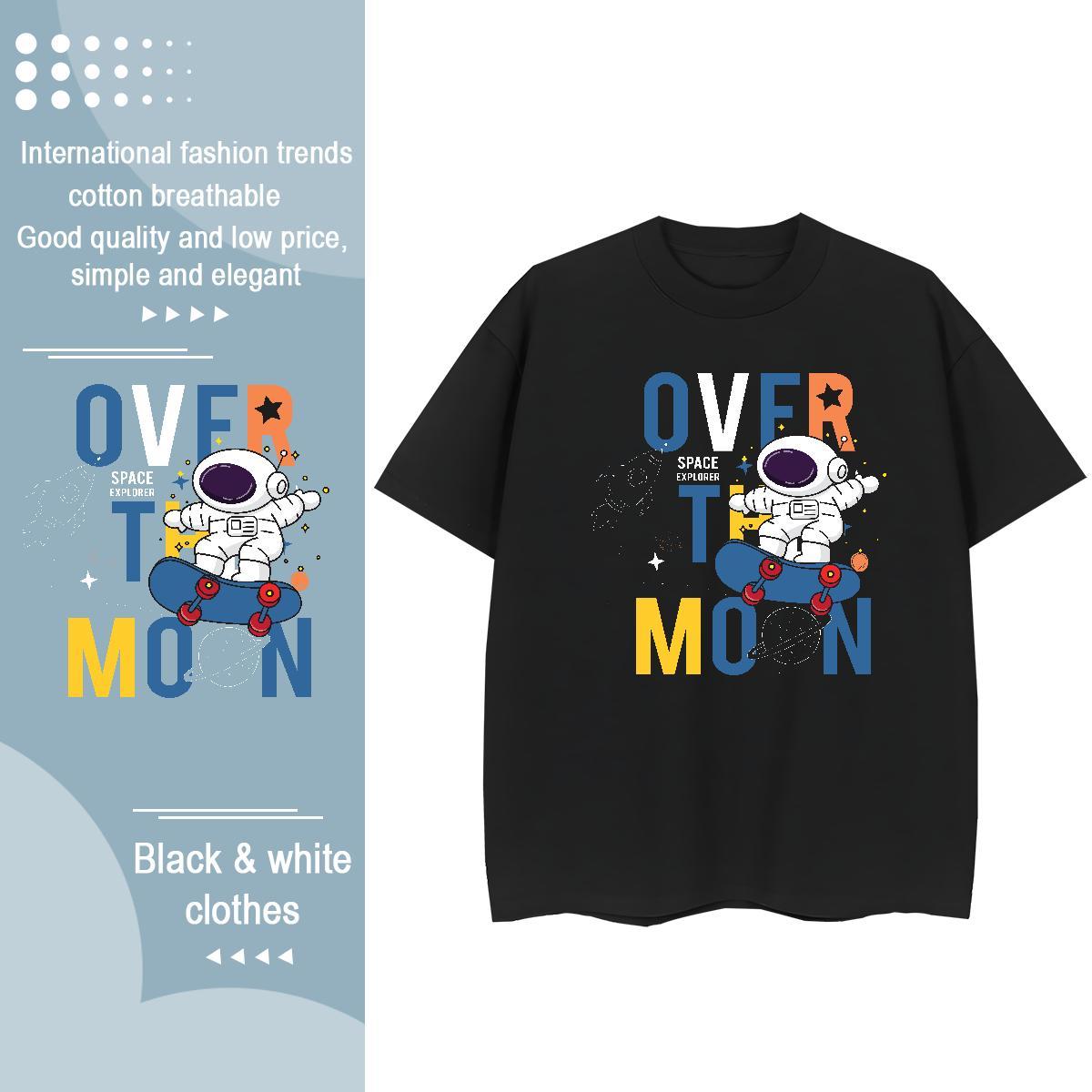 Nice Women Tshirts 230g 100% Cotton universe Outdoor T Shirt For Woman Round Neck Short Sleeve Plus Size Custom Clothes