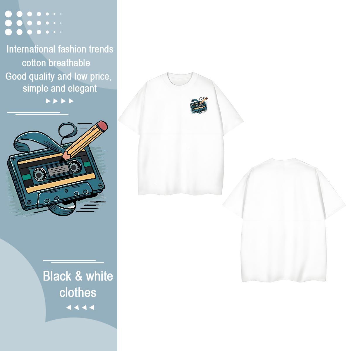 Free Shipping Tshirts Street Casual 230g 100% Cotton Skull Breathable Crew Neck radio T-Shirts New Arrival Tees Shirts