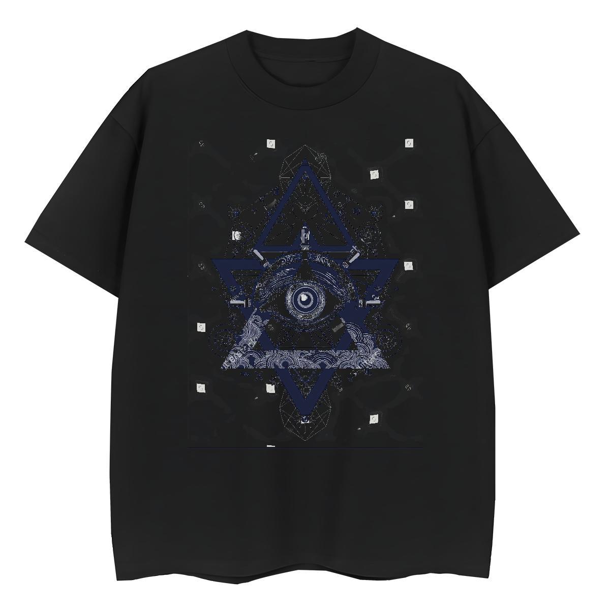 Classic Womens T Shirts 230g Cotton Short sleeve Soft Spring Summer eye of the devil Unisex Tshirts Designer Nice Plus Size Cartoon Tee Shirt