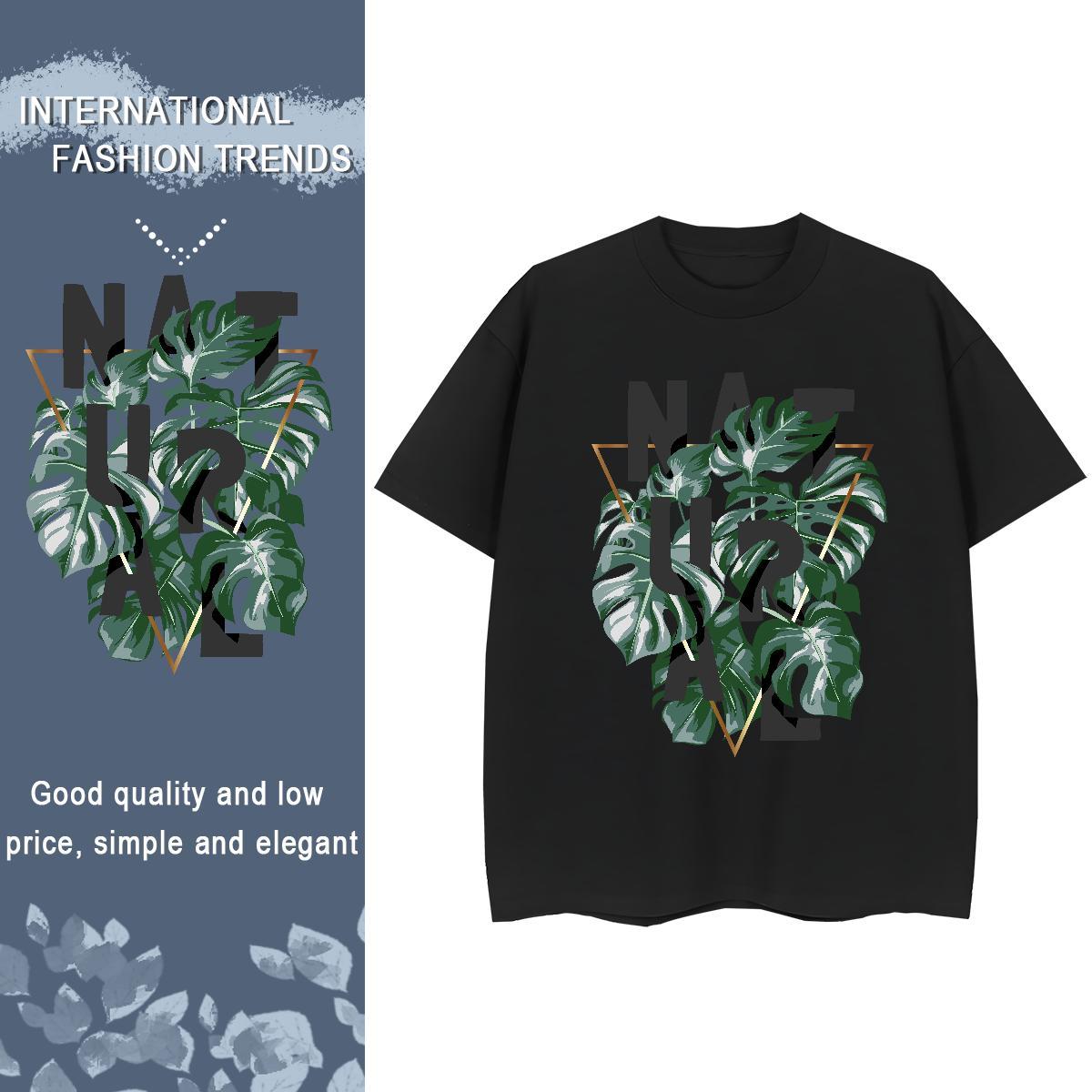 DIY T-Shirts for Women Breathable Short Sleeve 100% Cotton 230g Woman Tshirt Custom Print Plus Size tree Daily Outfit Female Tops Shirt