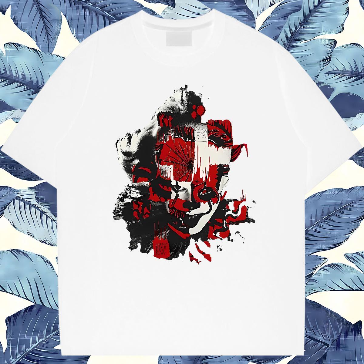 Free Shipping Casual Tshirts scary Breathable Short Sleeve 100% Cotton 230g T shirt Cool Design Customized Top Tees