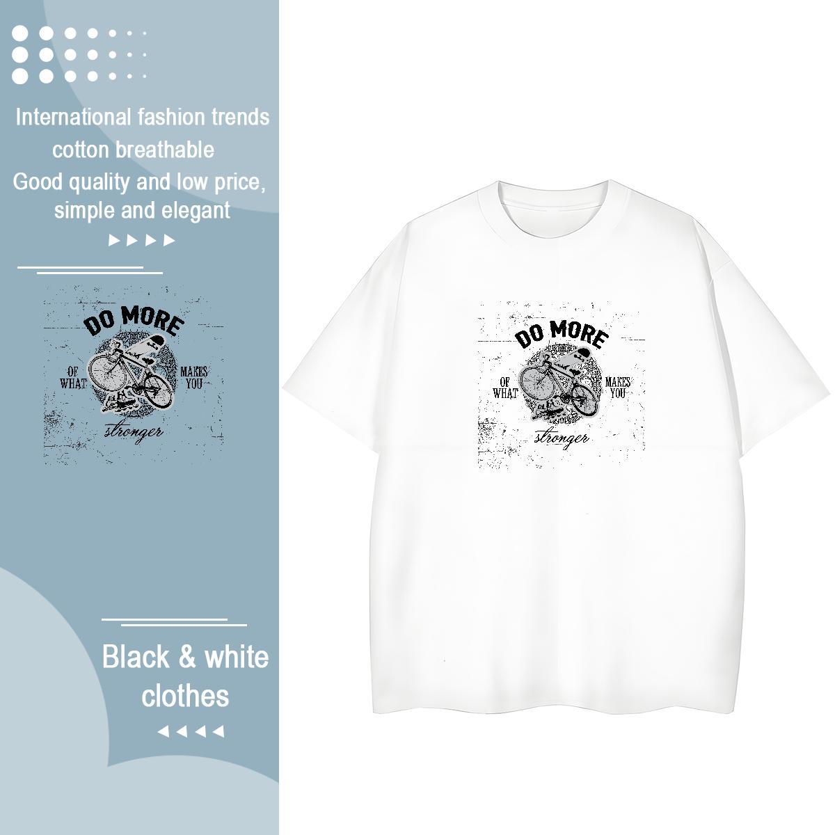 Custom T shirt 100% Cotton 230g Crew Neck Breathable Home Outdoor bicycle Woman Tshirt Designer Nice Cartoon Print Wear