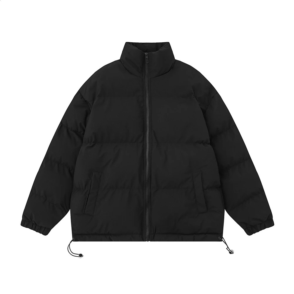 LAPPSTER Y2K Korean Fashion Thick Puff Jacket Black Winter Harajuku Park Street Clothing Quilted Coats 240822