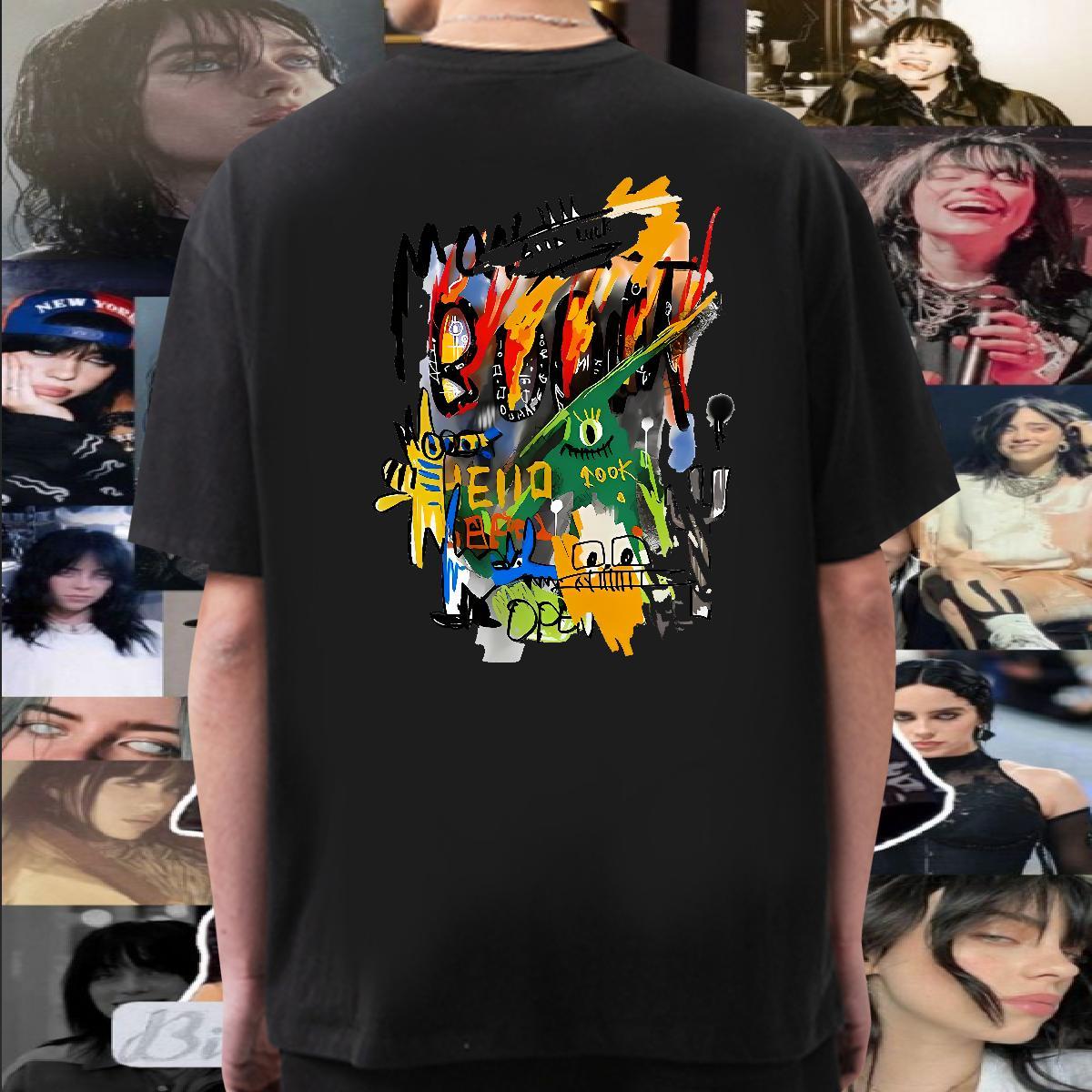 Customized Men Tees 230g Pure Cotton Outdoor graffiti Breathable T shirt Designer Cartoon Print Tee Shirt
