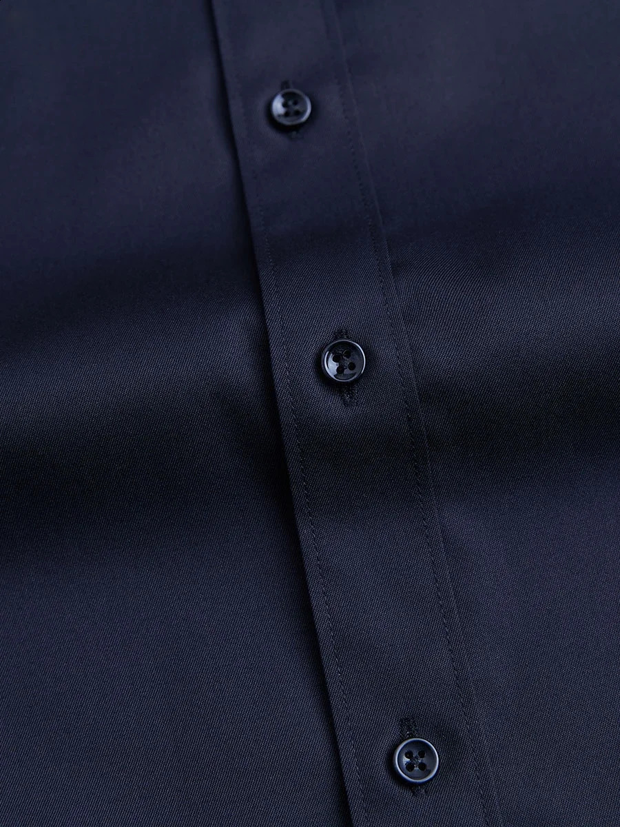 Mens long sleeved shirts slim fitting clothes white business casual formal clothes inch shirts youth spring shirts 240822