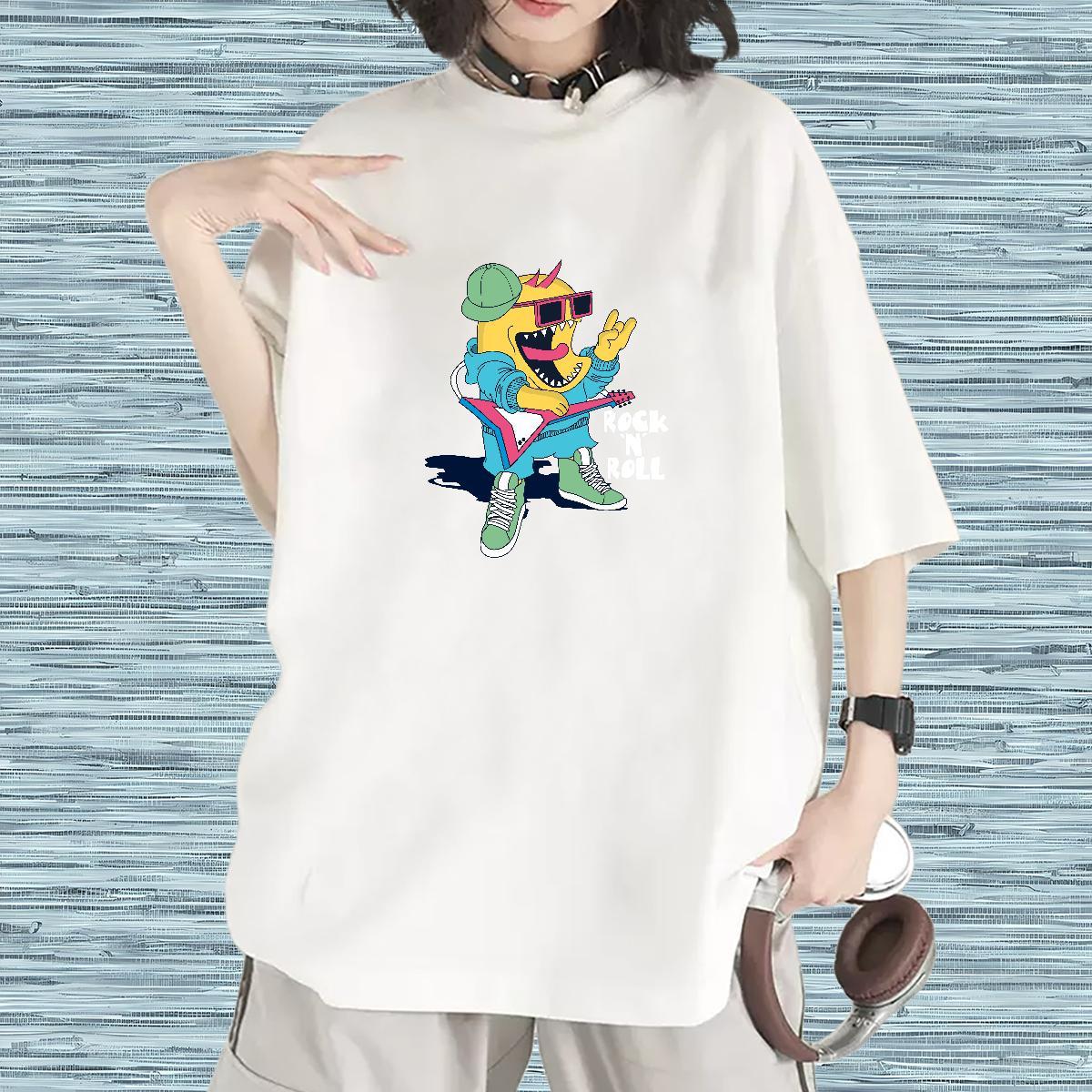 Soft Woman Tshirt 230g 100% Cotton Plush Spring Summer Women T Shirts Short Sleeve O-Neck Custom Print Oversized Clothes Shirt