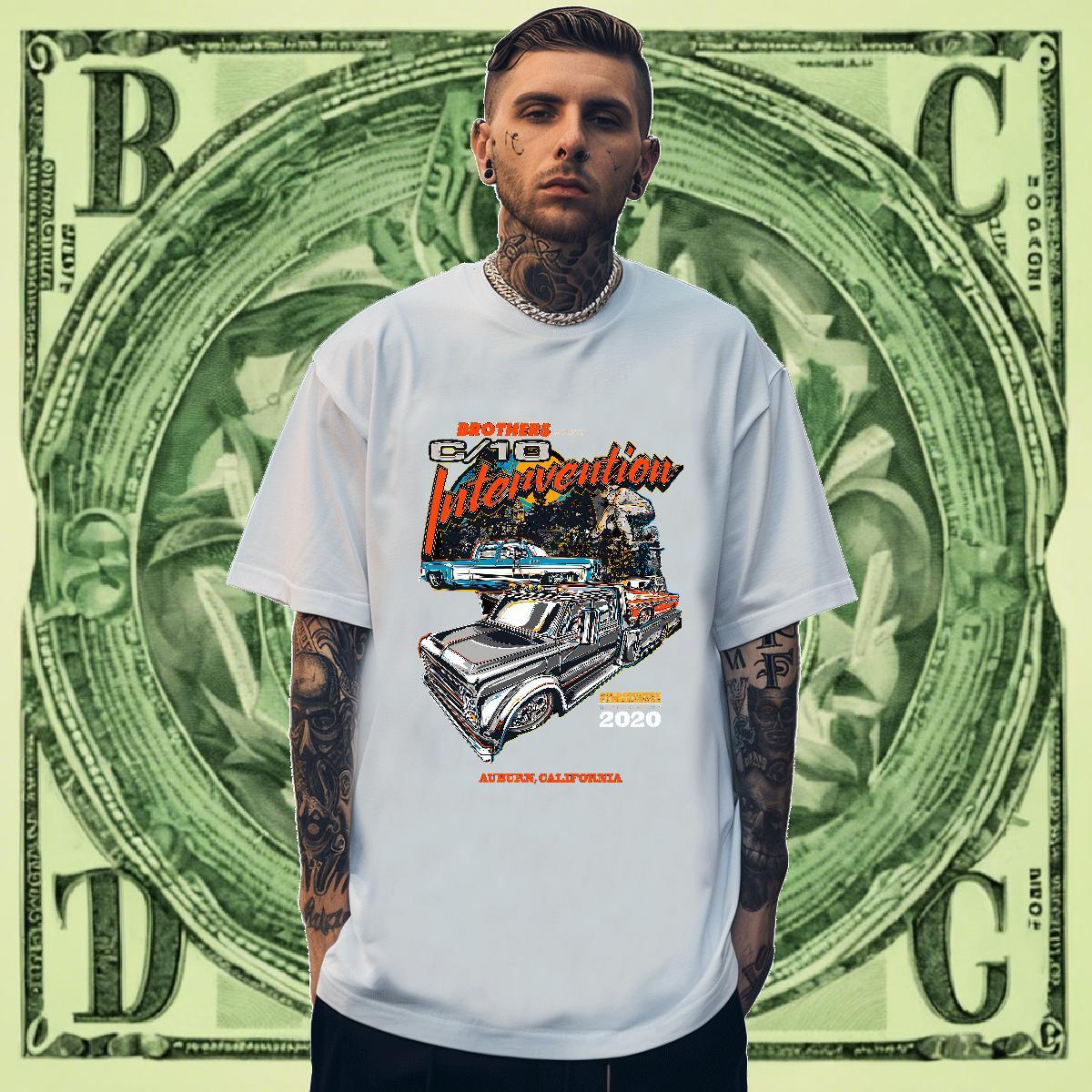 Cool Design Mens Tshirts Casual Beach 230g Pure Cotton Custom Print Plus Size Breathable Short Sleeve car T-Shirts for Men New Arrival Tops