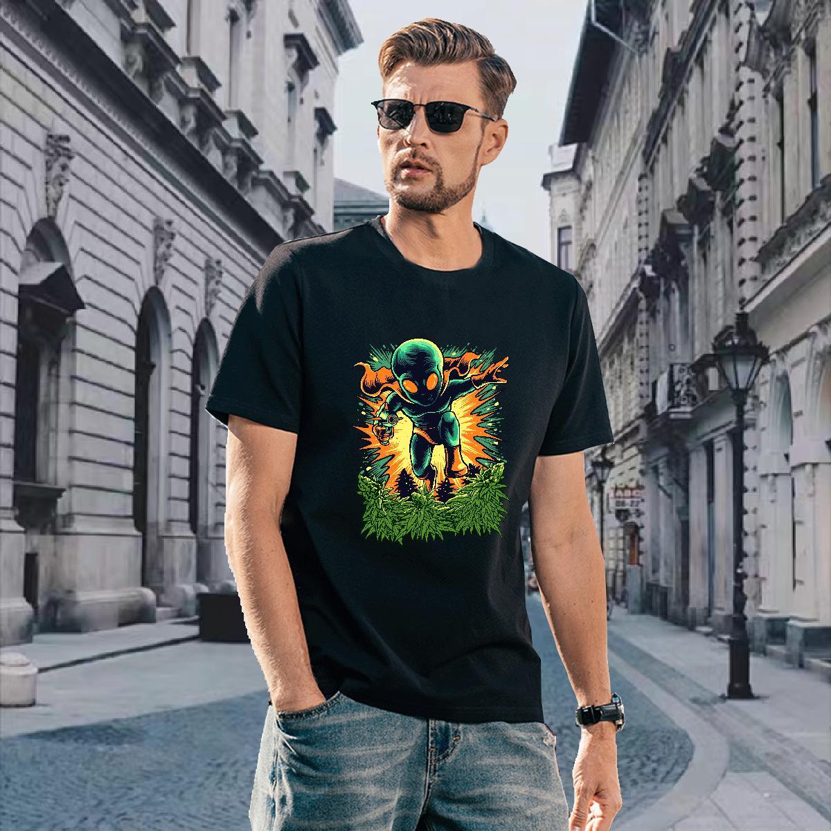 Free Shipping T shirt 230g Cotton ET Daily Wear DIY Pure Cotton Men Tshirts Custom Polos