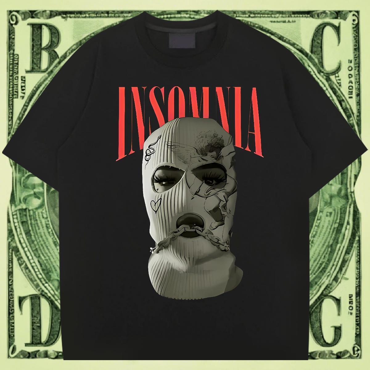 Wholesale Men Tshirts Casual Daily Wear 230g Pure Cotton Asian Size Breathable Crew Neck Masked man T Shirt For Man 2024 Tops