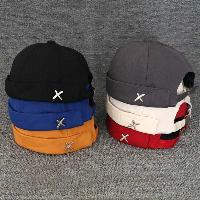 Retro dome hat mens melon bean hat solid color Docker hat unisex adjustable hat womens hat mens hat W240822