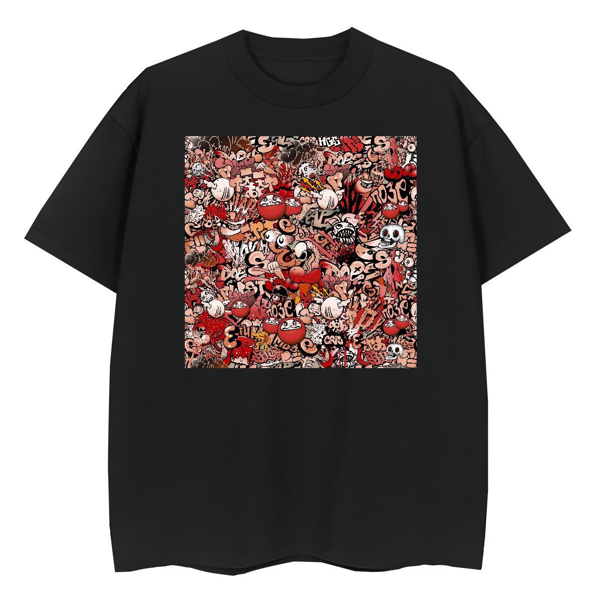 Stylist T-Shirts for Women 230g Pure Cotton Crew Neck Street Wear skull Tshirt for Man Woman Wholesale Graphic Tshirts