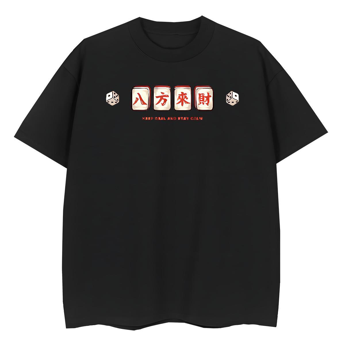 DIY T-Shirts for Women 100% Cotton 230g Breathable Crew Neck High Street Hip Hop Chinese Lady T shirt Unisex Custom Cartoon Tshirts