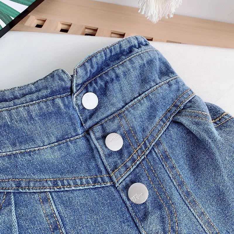 Clothing Baby Childrens Girls Pants Infant Denim Trousers Kids Girl High Waist Jean Children Straight-leg Wide-leg Pants Clothing W241227