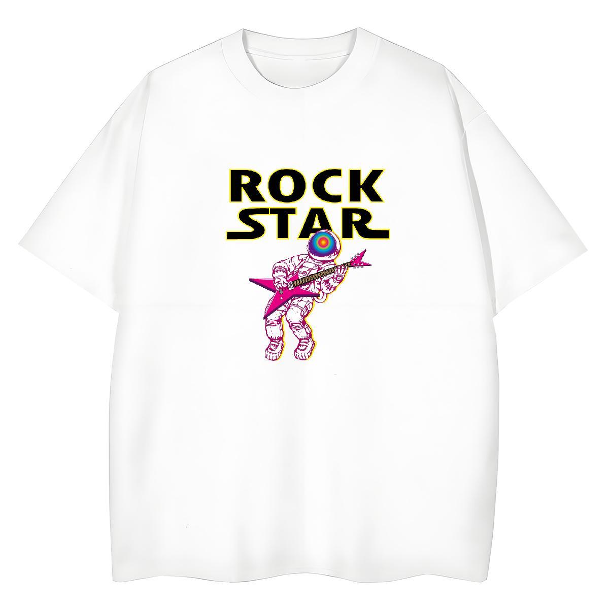 Wholesale Lady T shirt 230g Pure Cotton cosmonaut Sport T Shirts Women Breathable Soft Custom Printing Clothes