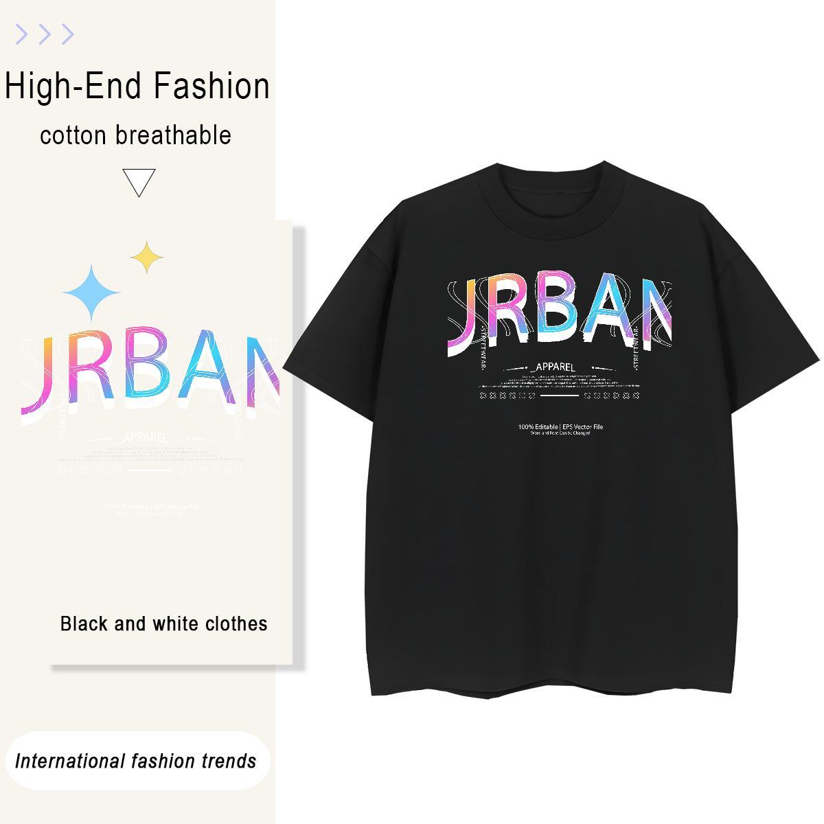 Designer Men Tees Anime Printing Street 230g 100% Cotton Plus Size Cartoon Crew Neck Breathable letter T shirt Fashion New Top Tees