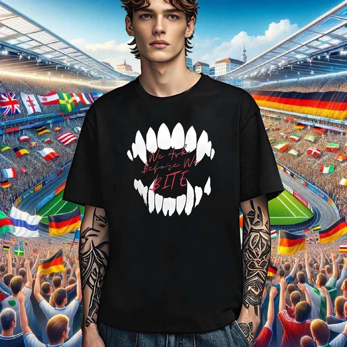 Classic Mens T Shirts 230g 100% Cotton letter Spring Summer Cartoon Print O-Neck Short Sleeve Tshirt for Man Woman 2024 Wear