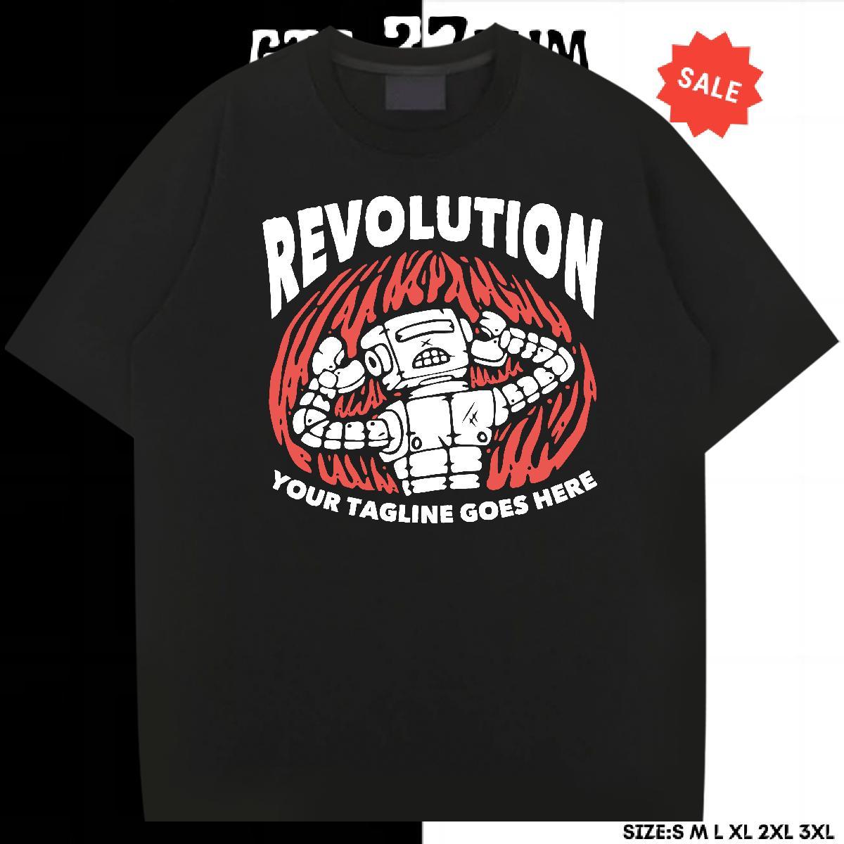 Wholesale Mens Tshirts Sports Casual 100% Cotton 230g Plus Size Cartoon O Neck Short Sleeves robot Mens T Shirts Casual New Tees Shirts