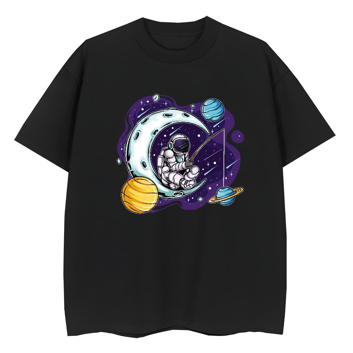 High quality Tshirt for Man Woman 230g Cotton universe Spring Summer T shirt Breathable Short Sleeve Anime Clothes