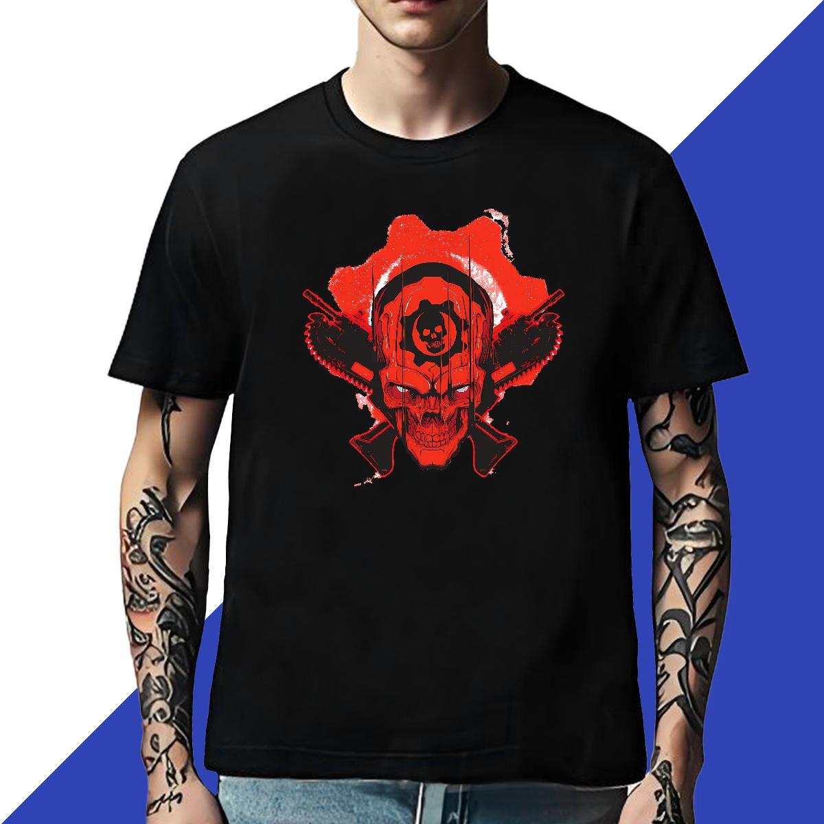 2024 Summer Men Tshirts 100% Cotton 230g Home Outdoor skull Round Neck Short Sleeve T-Shirts Brand Custom Big Size Tees Shirts