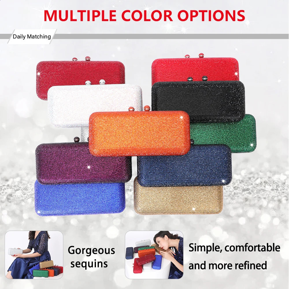 Italy Latest n Elegant y Ladies Wedding Party Banquet Gift Crystal Silver Diamond Night Club Bag 240822