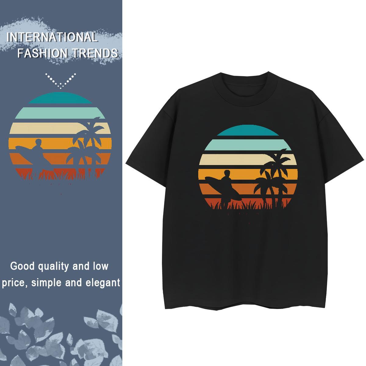 Fashion Woman T Shirts Short sleeve Soft 230g 100% Cotton Women Tees Custom Printed tree Street Comfortable Tops
