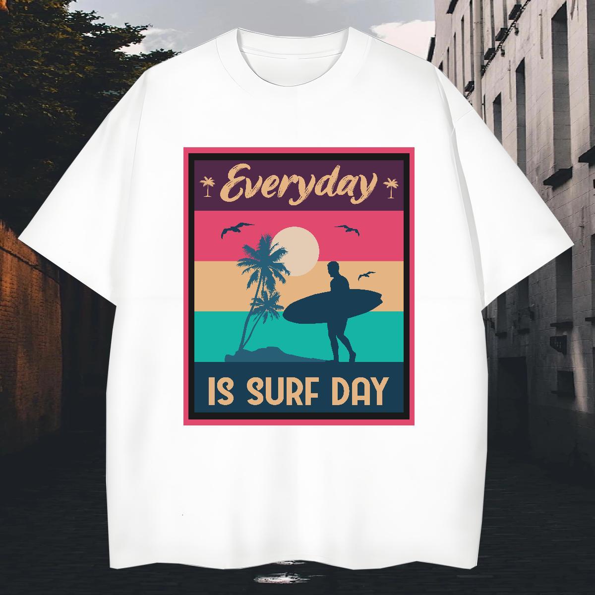 Loose Men Tshirts Street wear Hip Hop 230g Pure Cotton Oversized Breathable beach T Shirt For Man Custom Top Tees