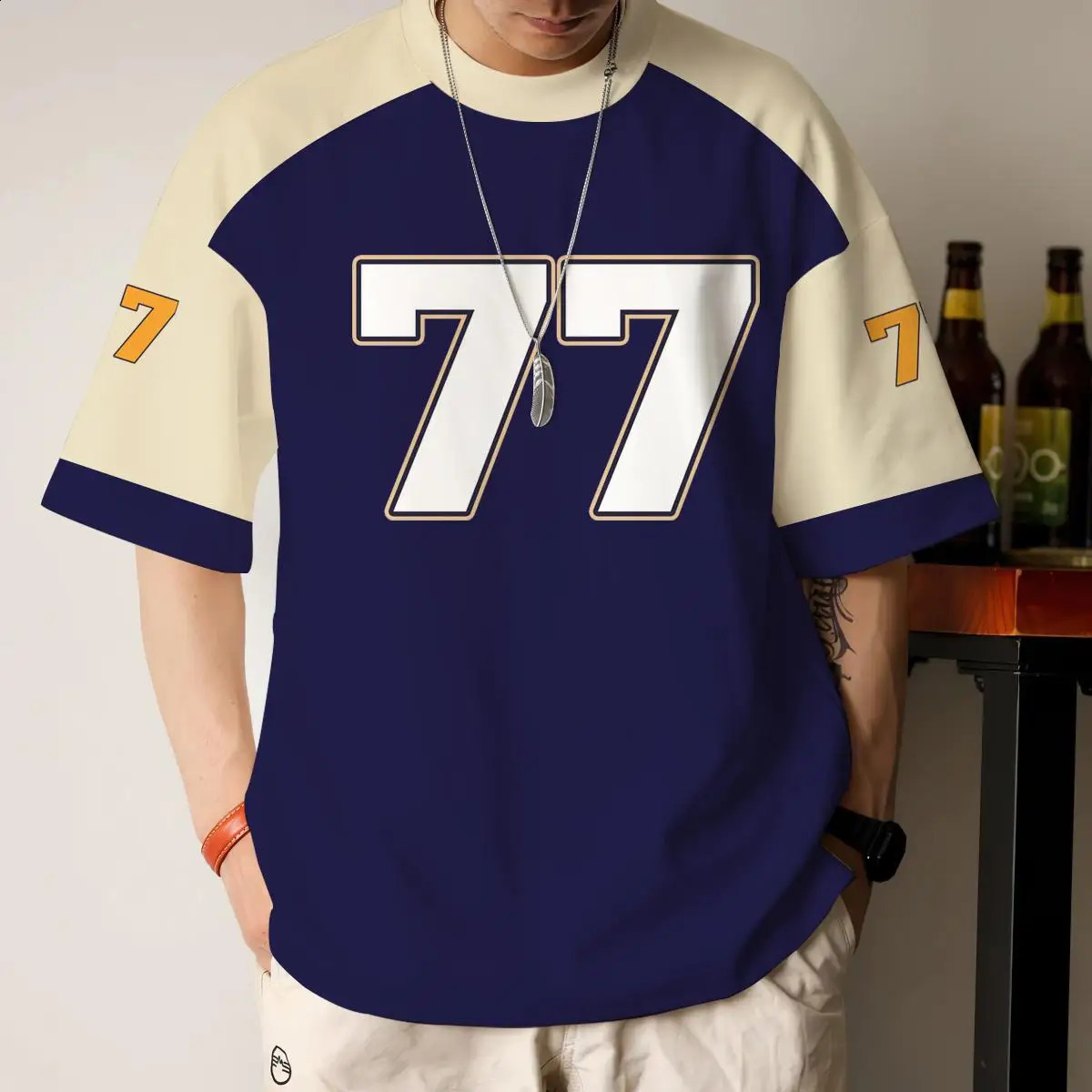 Large mens Tshirt Korean digital jersey short sleeved shirt 3D printed Oneck loose hiphop streetwear 240822