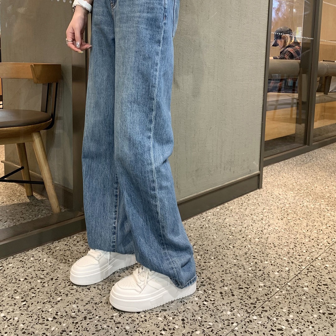 Ddmysports Cowhide Version Su Yinyin S Same Genuine Leather Thick Height Increasing Sponge Cake Casual Board For Women Ins Style Soft Sole White Shoes