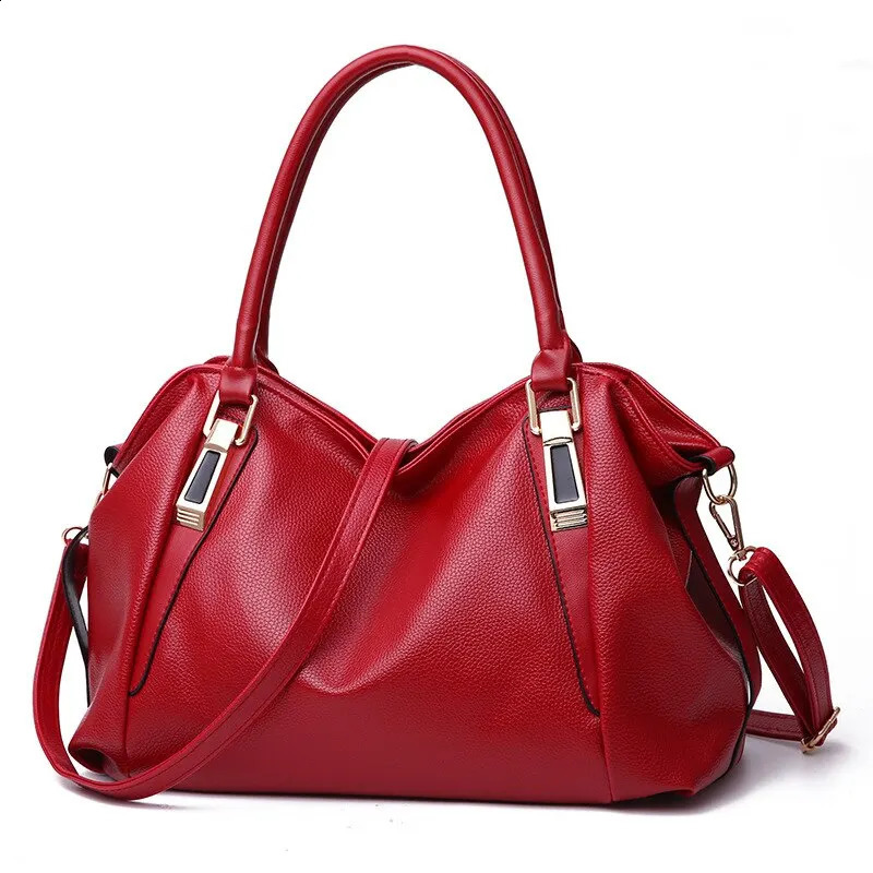 Casual Fashion Womens Shoulder Bag Solid Color Soft Large Capacity Horizontal Handbag 240826