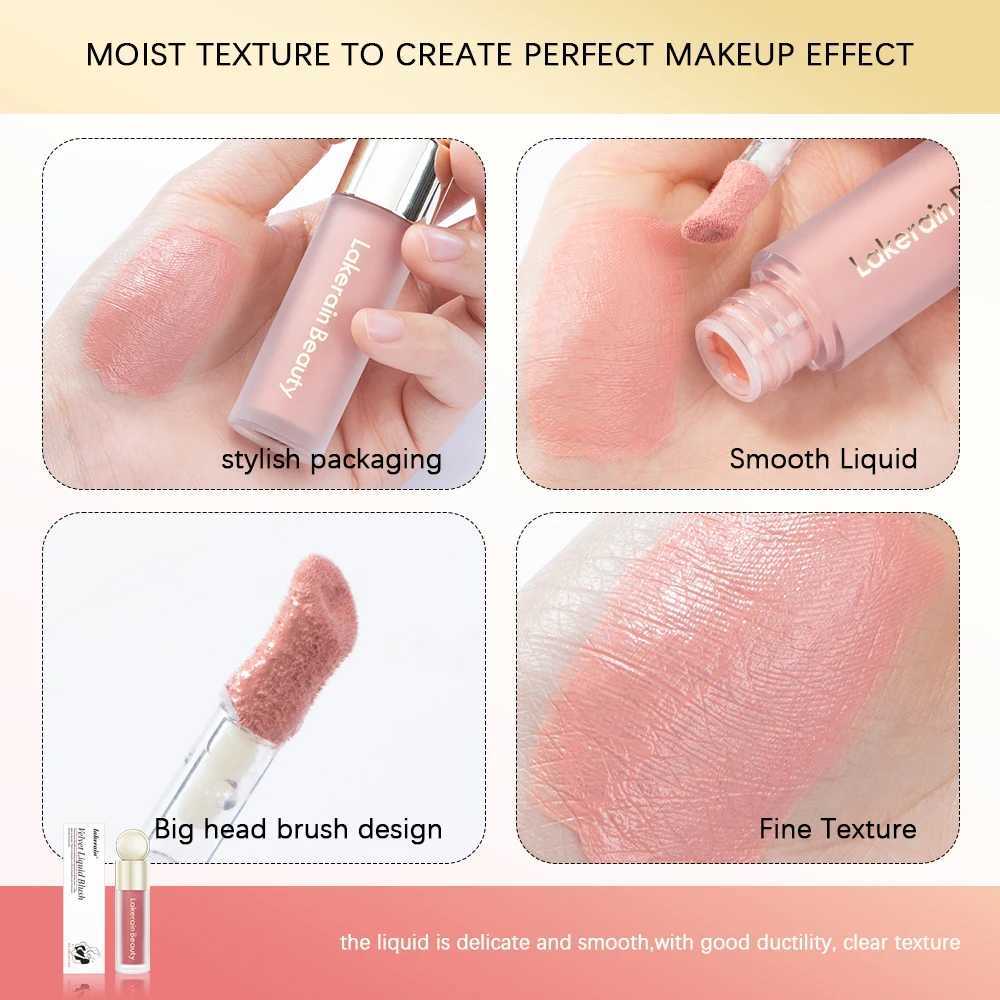 Rare Liquid Veet Matte Facial Pigment Lasting Beauty Natural Face Cream Orange Peach Powder Blusher Makeup Maquiagem W240821