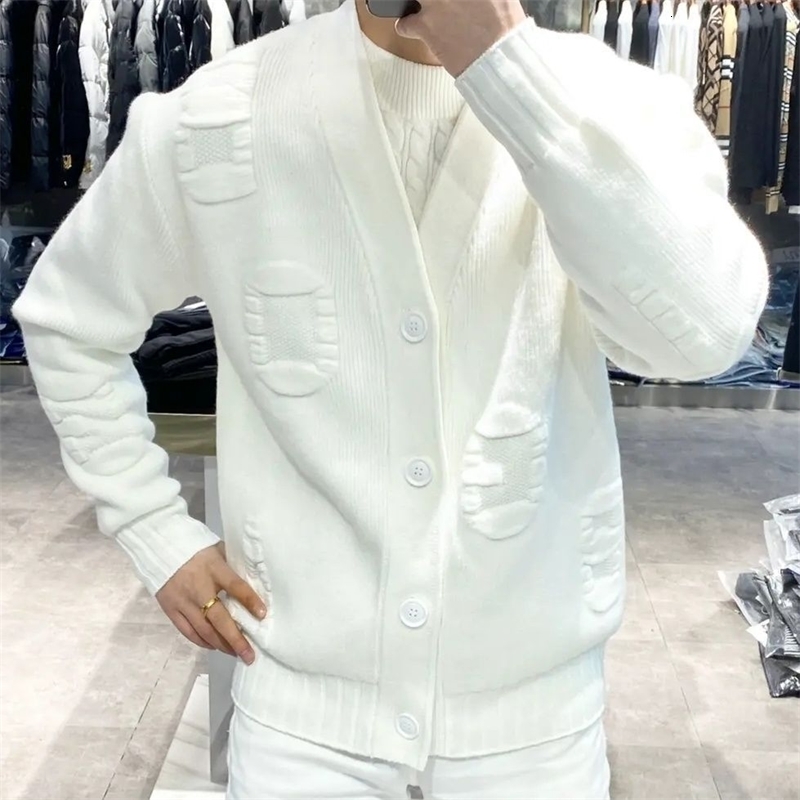 Mens Sweater Fashion All-match Trend Letter Embroidered Printed Sweater High-end Sweater 240821