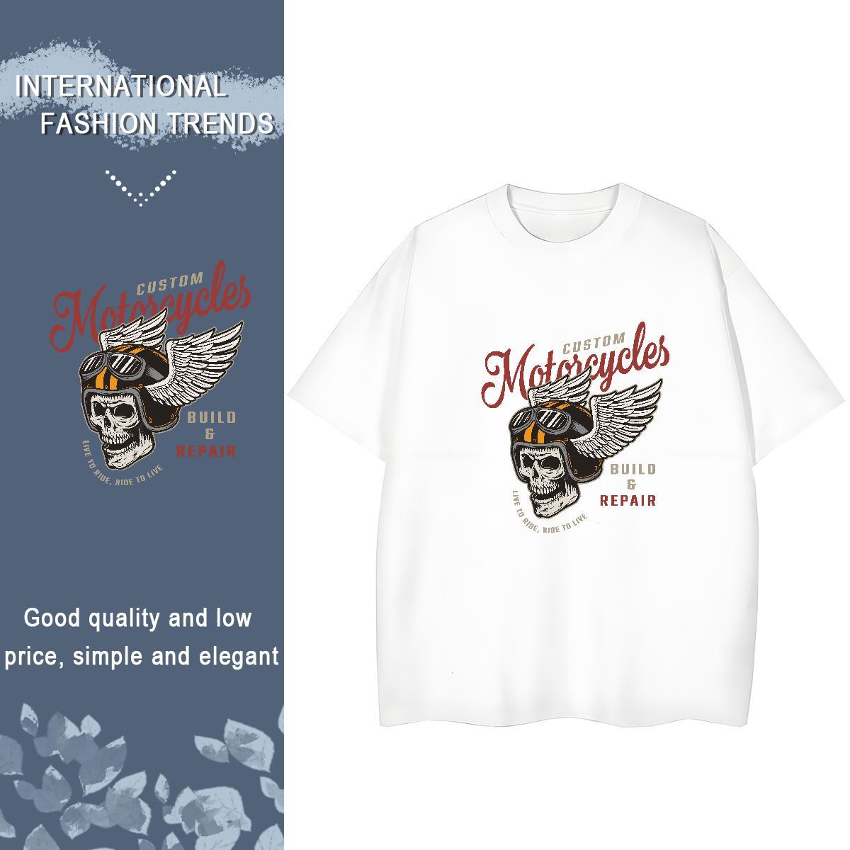Designer Woman T Shirts 100% Cotton 230g Breathable Sport skull Women Tshirts Female Skull Polos