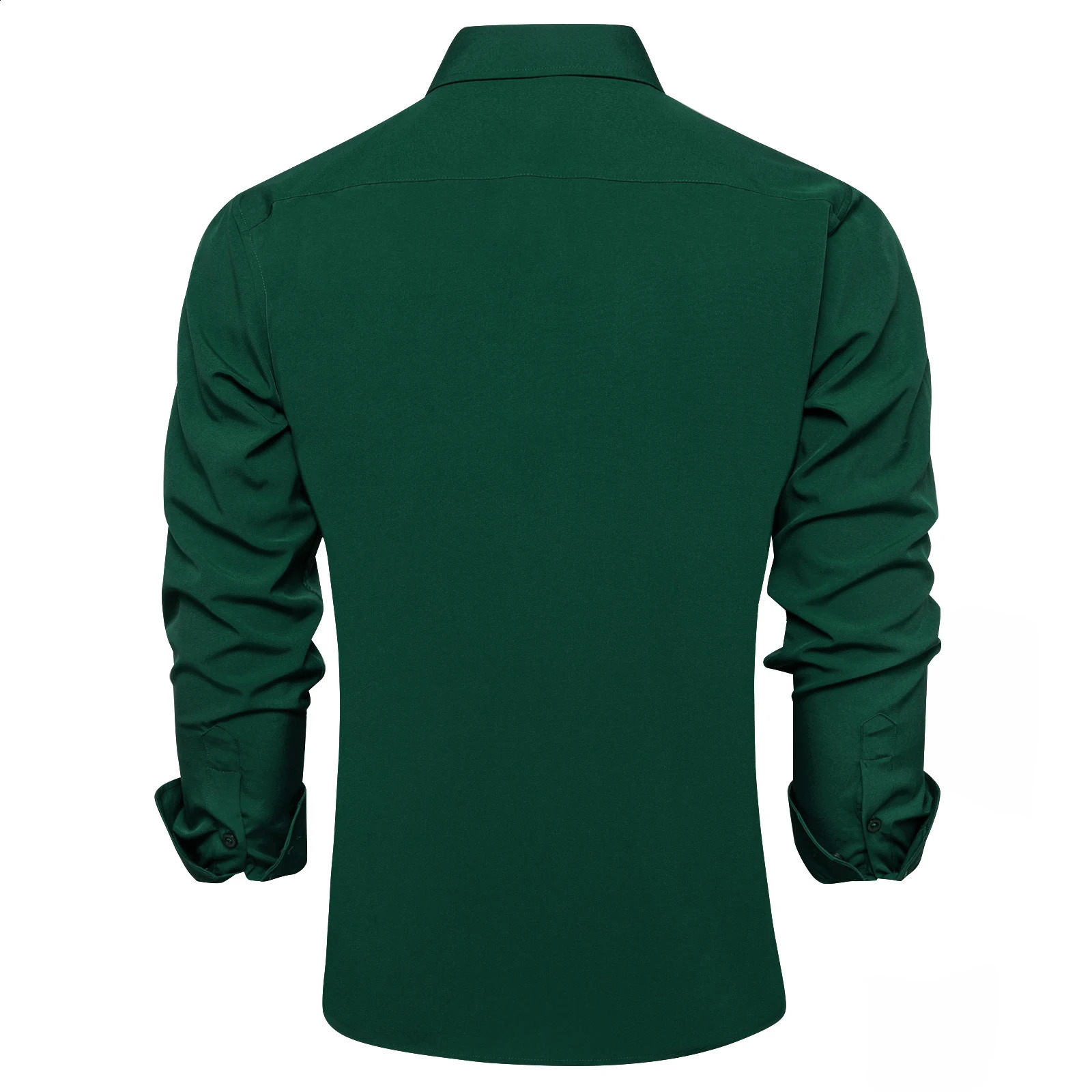 Solid Men Shirts Long Sleeve Cotton Polyester Blue Green Yellow Classic Basic Casual Slim Business Office Shirts Clothes 240822