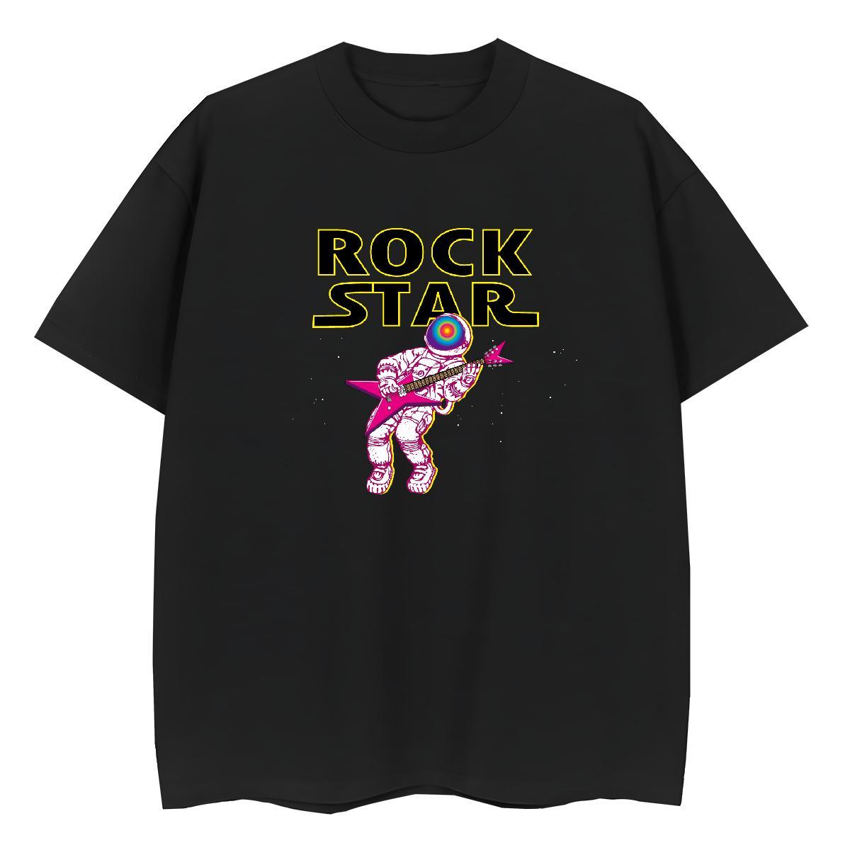 Wholesale Lady T shirt 230g Pure Cotton cosmonaut Sport T Shirts Women Breathable Soft Custom Printing Clothes