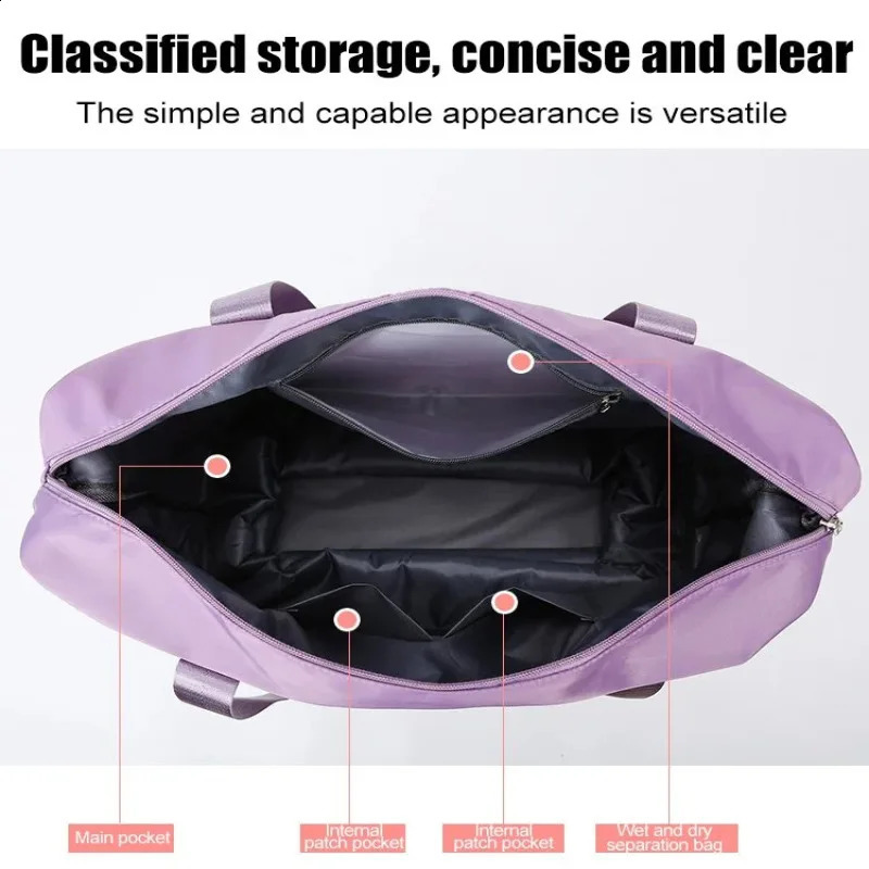 Travel cart with wheels storage bag waterproof pulley portable foldable expandable fashionable large capacity clothing 240821