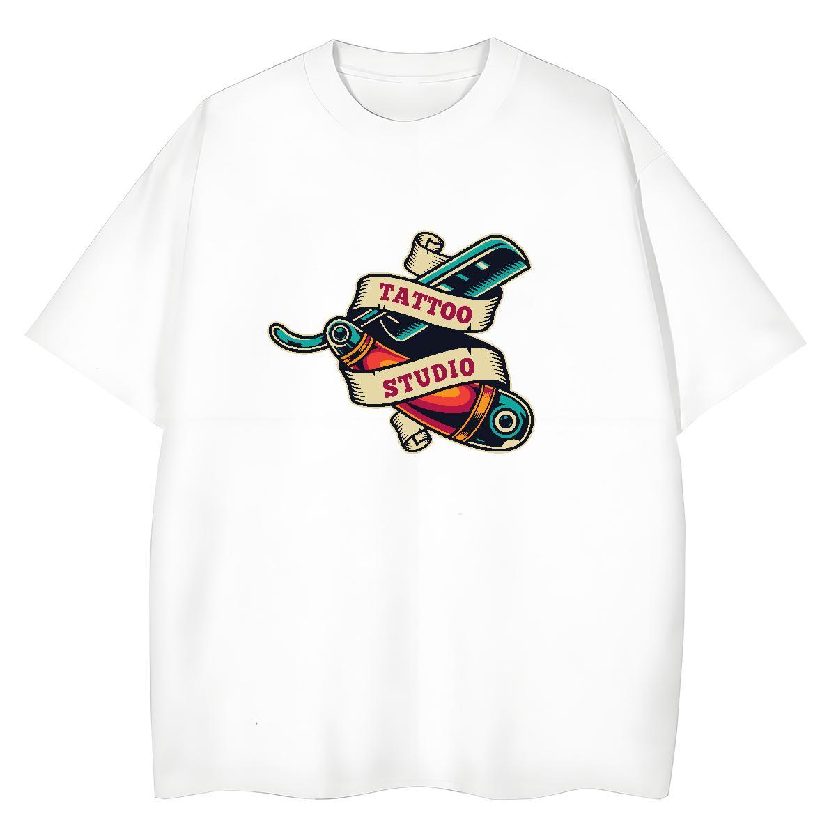 Designer T Shirts Women 230g 100% Cotton Breathable Short Sleeve High Street Hip Hop tool Women Tshirts Unisex Oversized Tees