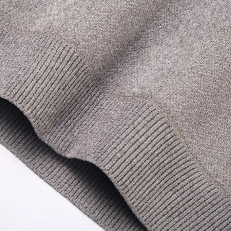 Autumn and winter mens floral round neck solid color letter printing embroidery plush thick sweater knitted bottom top 240821
