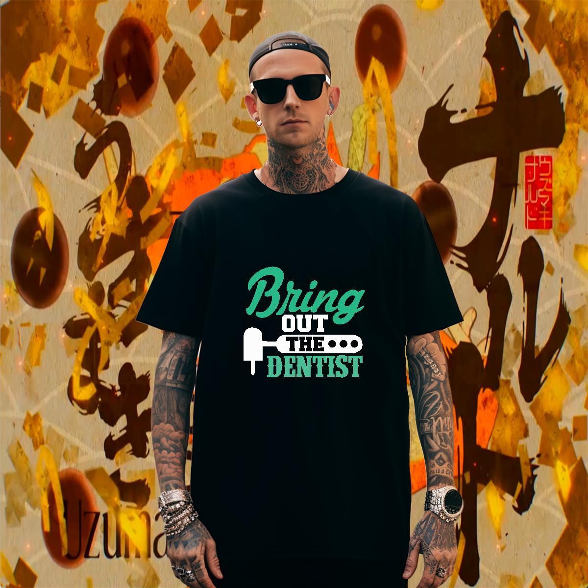 Brand Men Tops Tees Beach 230g 100% Cotton Asian Size Breathable Crew Neck Denstist T shirt New Wear