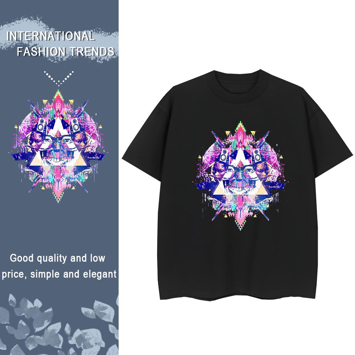 Casual New T Shirts Women 230g Pure Cotton Crew Neck Breathable Outdoor eye of the devil Womens Tshirts Comfortable Skull Tees Shirts