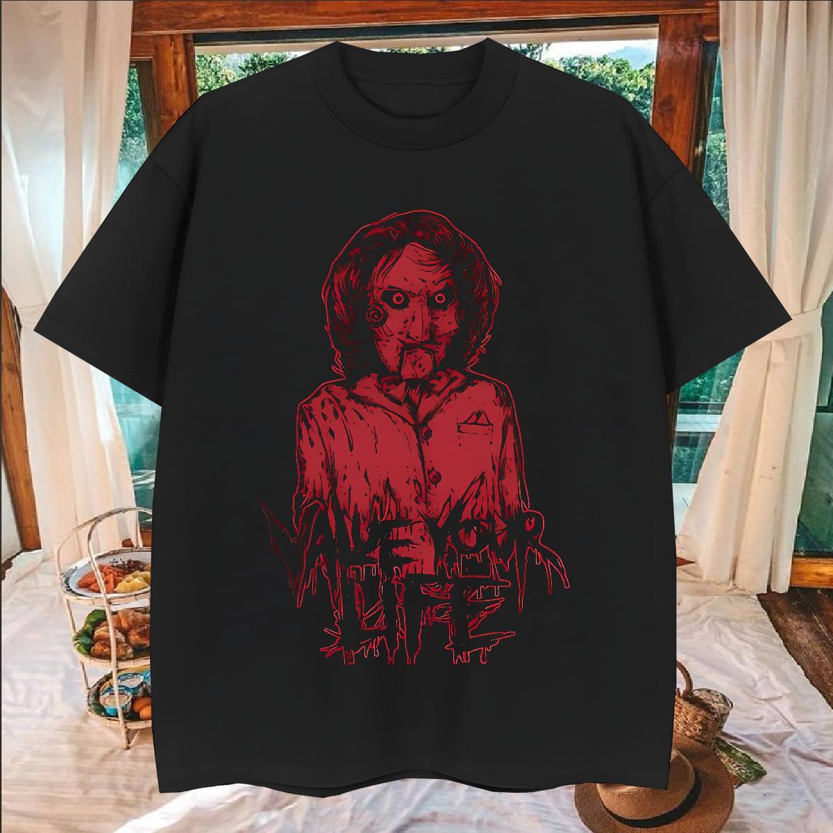 2024 New Mens Tshirts 230g Pure Cotton Anime Printing Street skull Breathable T Shirt For Man Unisex Graphic Tops Tees