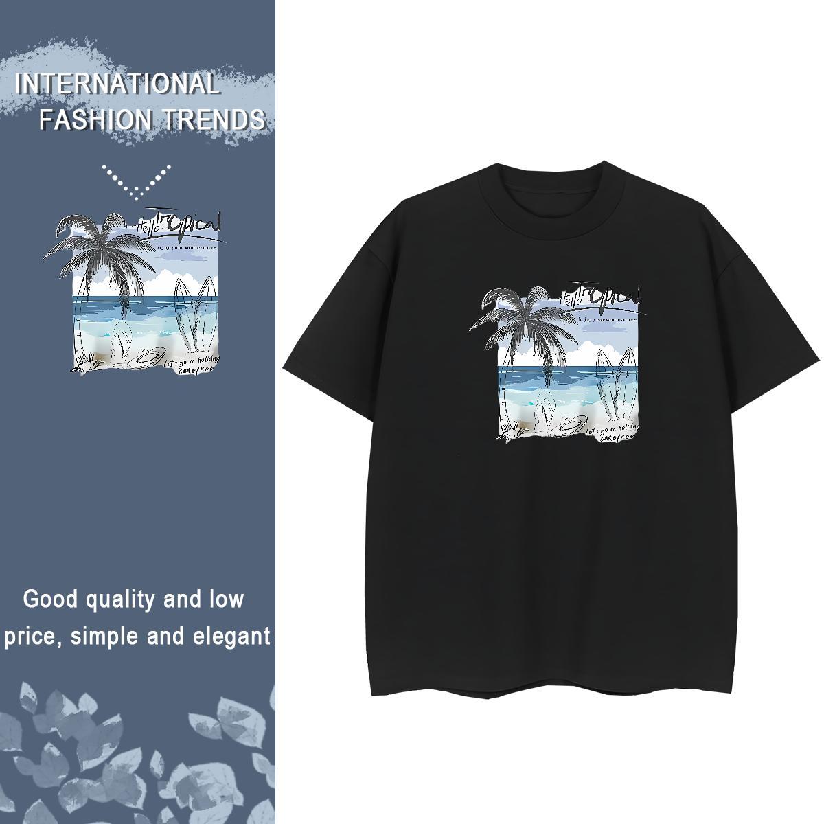 Stylist Woman T Shirts Breathable Short Sleeve 230g Pure Cotton Women Tees Oversized sea Street High quality Clothes Shirt