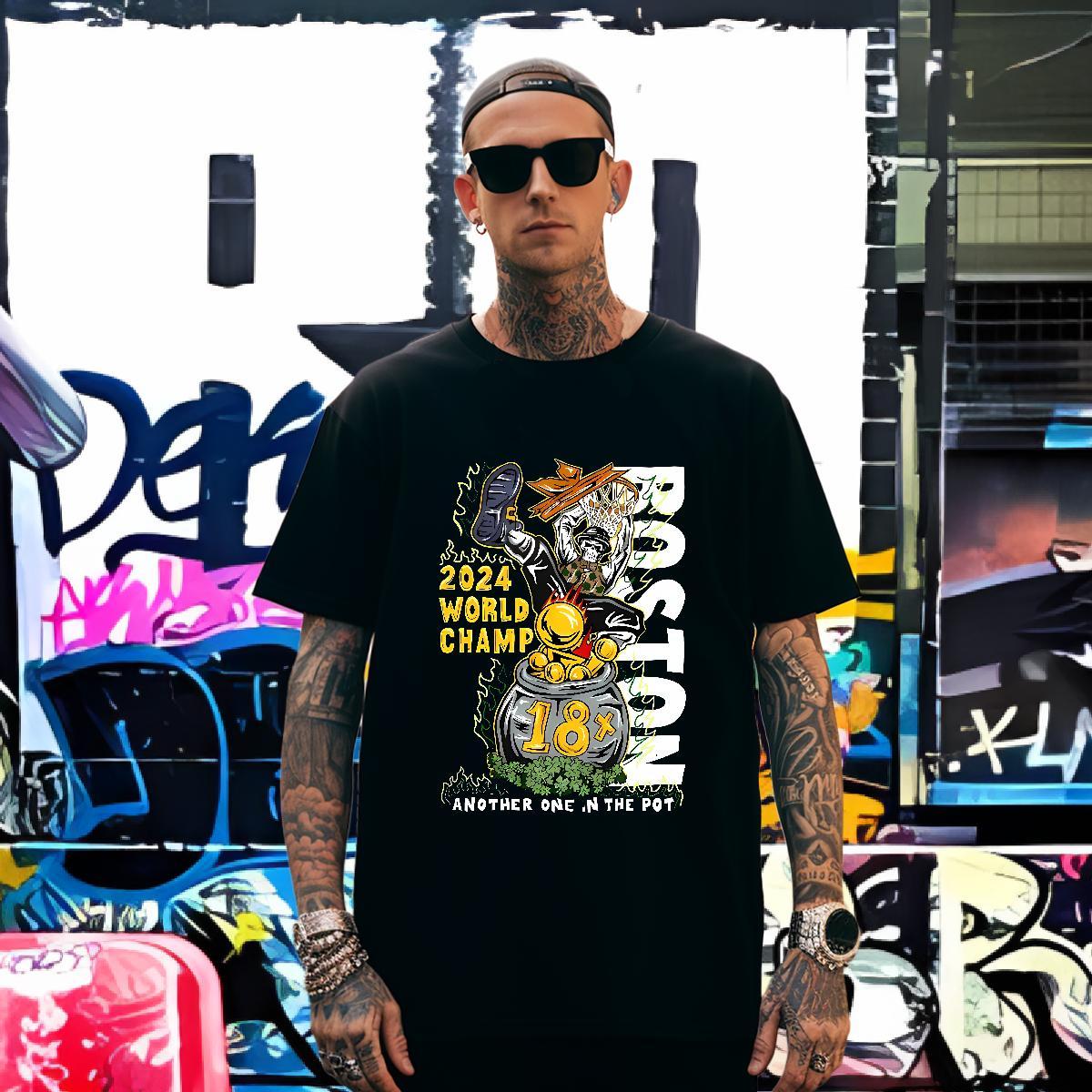 Loose skull T-Shirts Anime Printing Street Men Tshirts 230g Cotton 2024 Round Neck Short Sleeve Custom Printed Polos