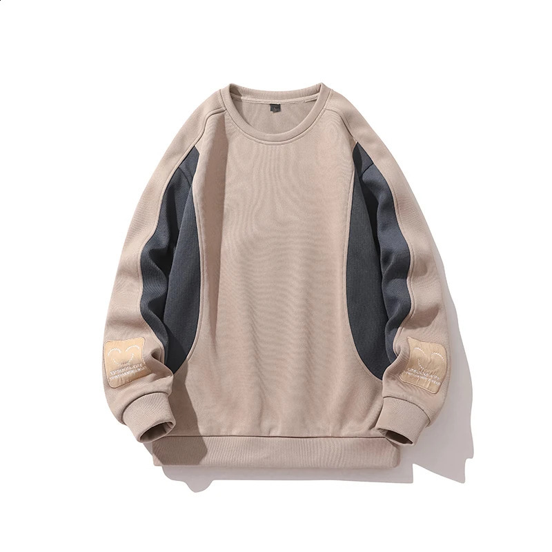 Mens smiling face embroidered decorative sportswear winter work collar long sleeved floral casual mens skin friendly 240821