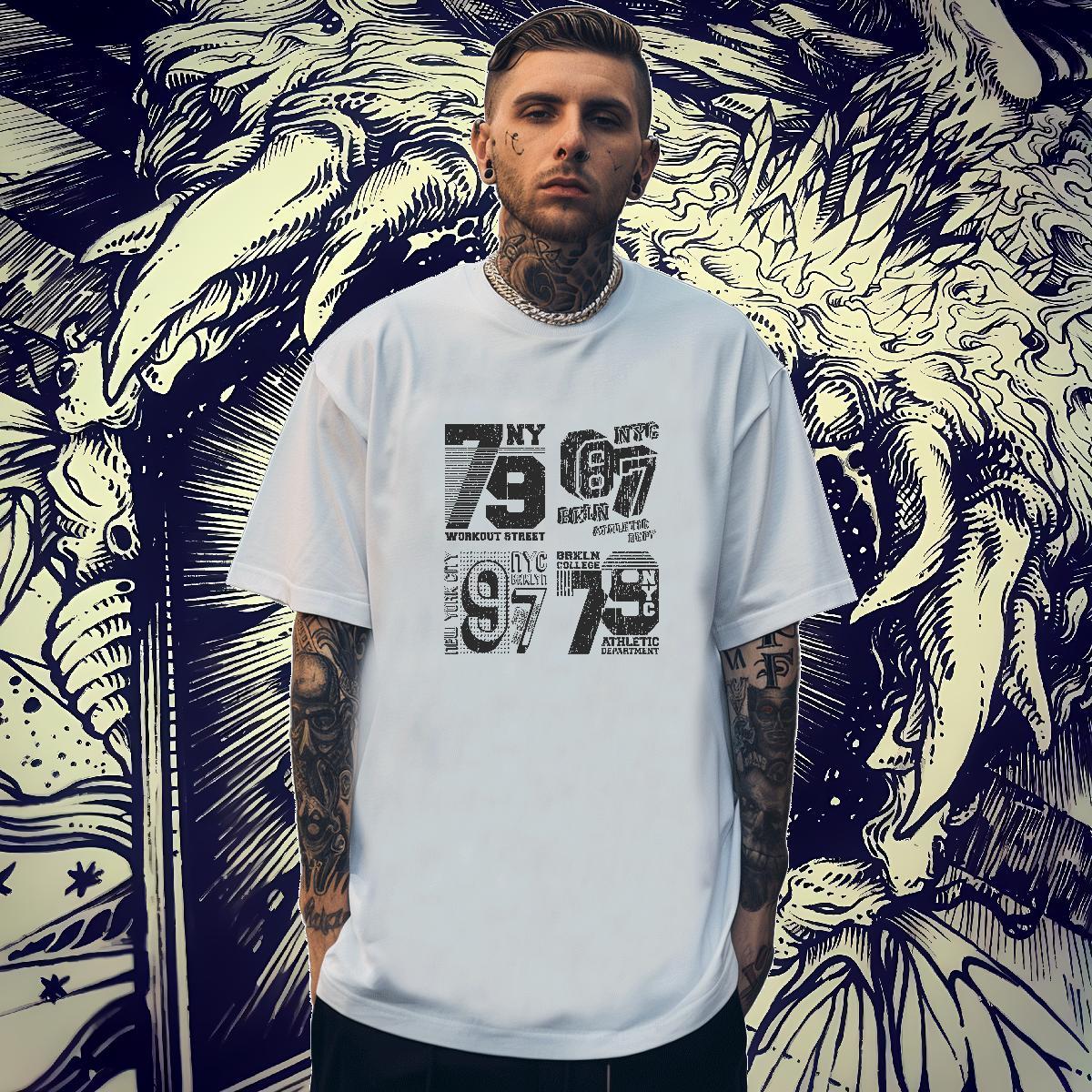 Soft Mens Tshirts Hip Hop Street 230g Pure Cotton Floral Print Crew Neck letter T-Shirts for Men Factory Direct Polos