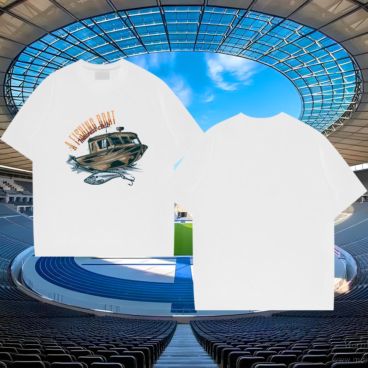 Loose Men Tops Tees Street Casual 230g 100% Cotton Custom Anime Crew Neck shio Mens T Shirts DIY Tee Shirt